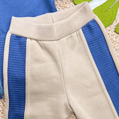Conj. Jaqueta com Capuz Tigre Baby e Calça de Moletom - Azul Jeans